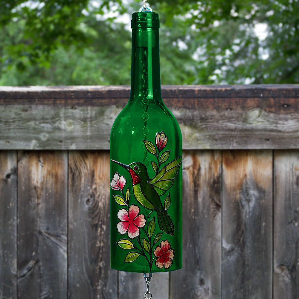Love Gardening - Personalized Gardening Wine Bottle Wind Chime