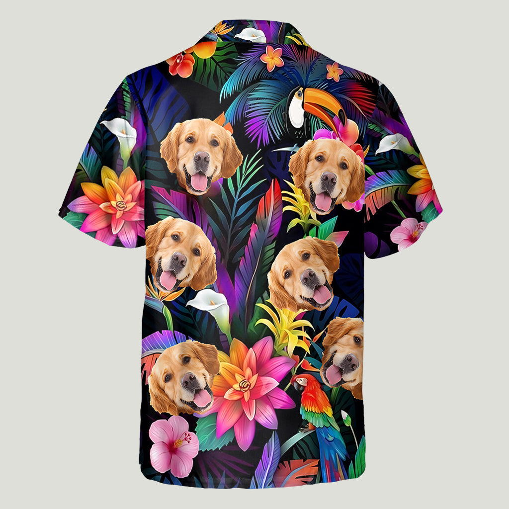 Floral Hawaiian - Personalized Dog Hawaiian Shirt & Men Shorts