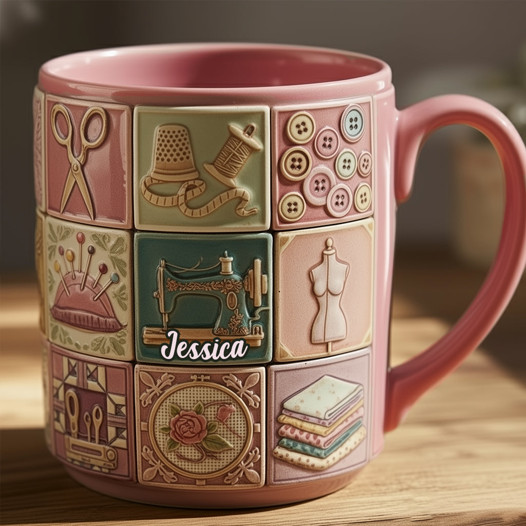 Love Sewing - Personalized Sewing Accent Mug