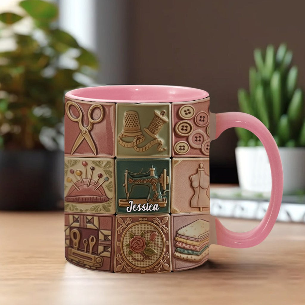 Love Sewing - Personalized Sewing Accent Mug