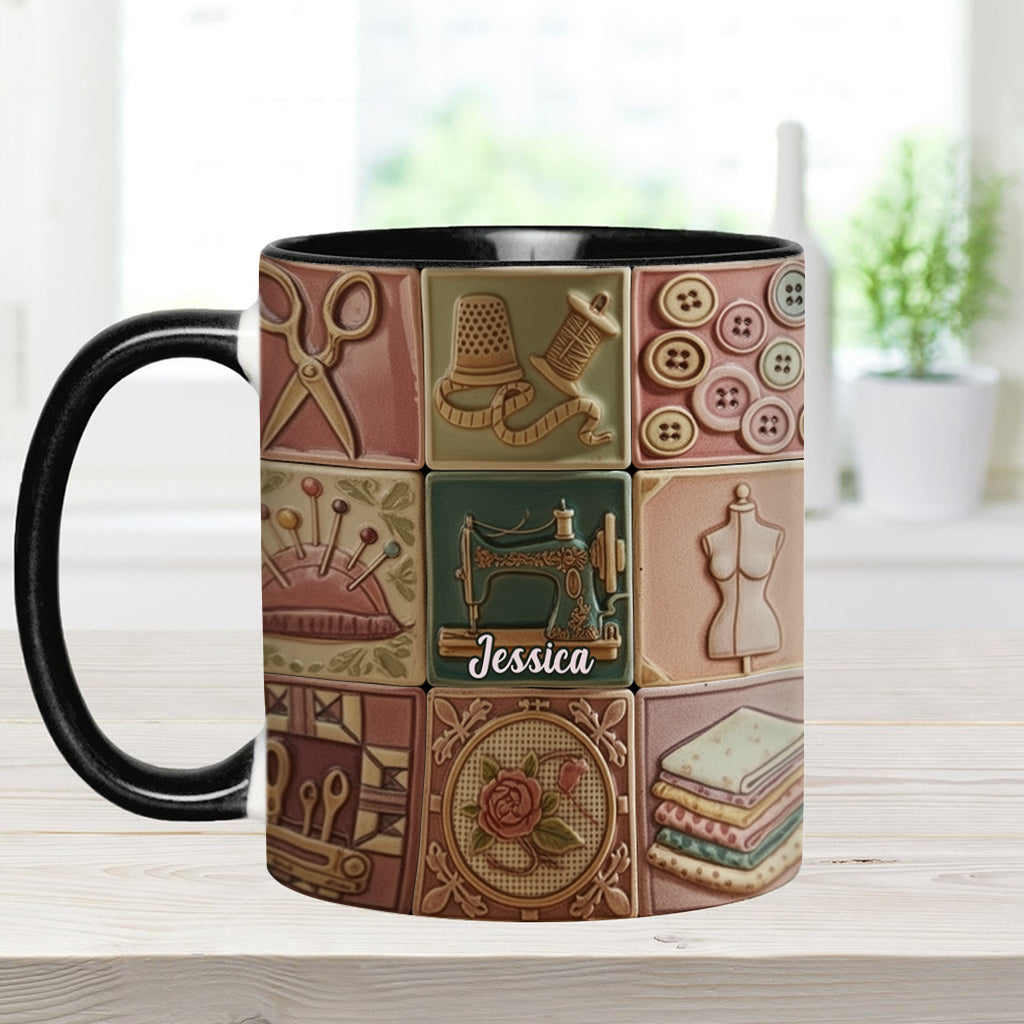 Love Sewing - Personalized Sewing Accent Mug