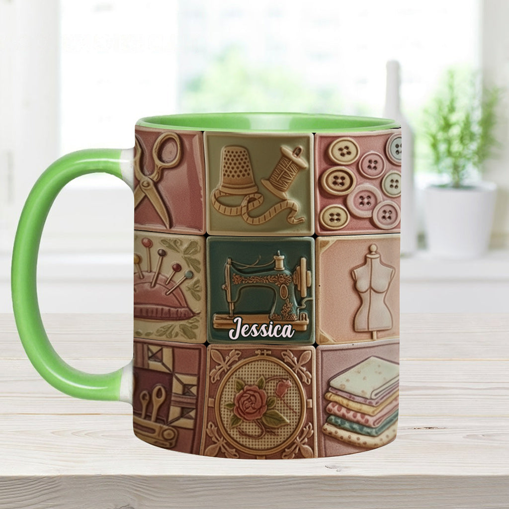 Love Sewing - Personalized Sewing Accent Mug