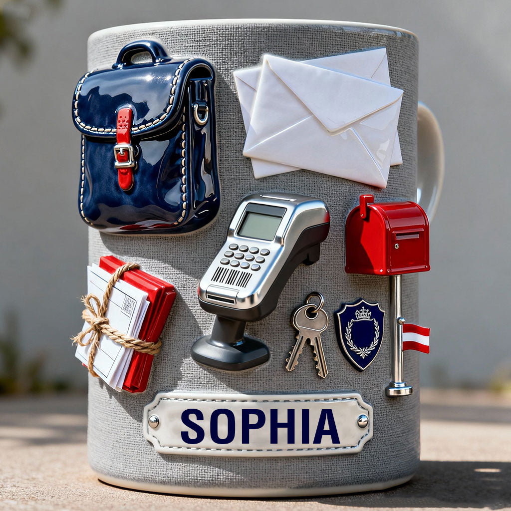 World Okayest Postal Worker - Personalized Postal Worker Accent Mug & Coaster