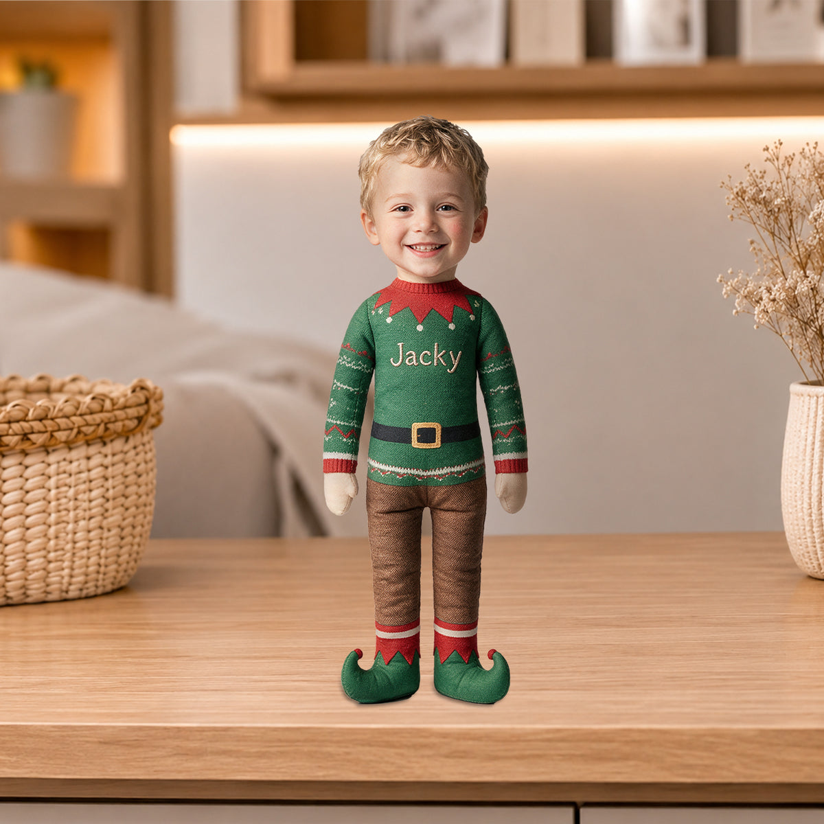 Custom Doll From Any Photo - Personalized Grandma Posable Plush Doll