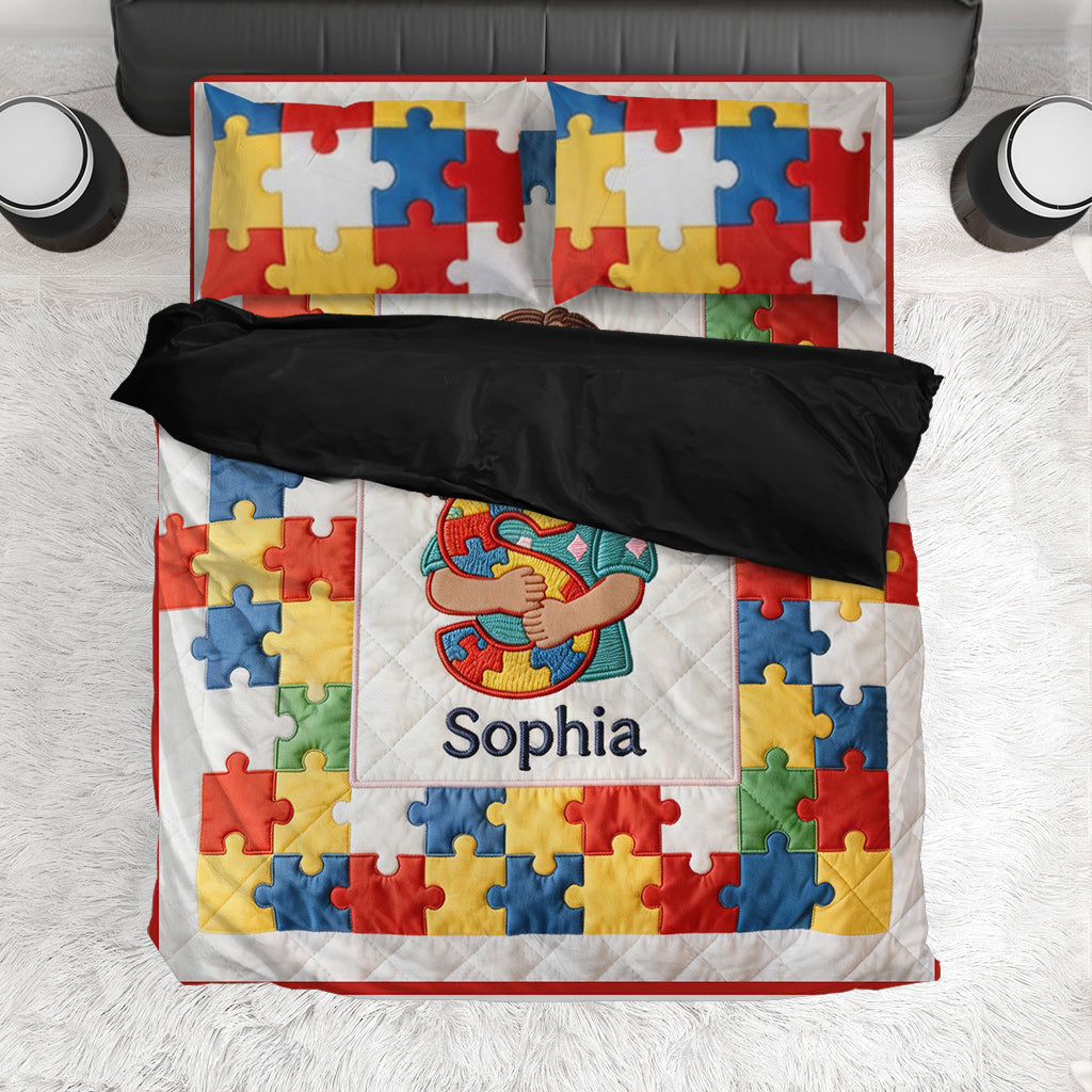 Autism Letter - Personalized Autism Awareness Bedding Set