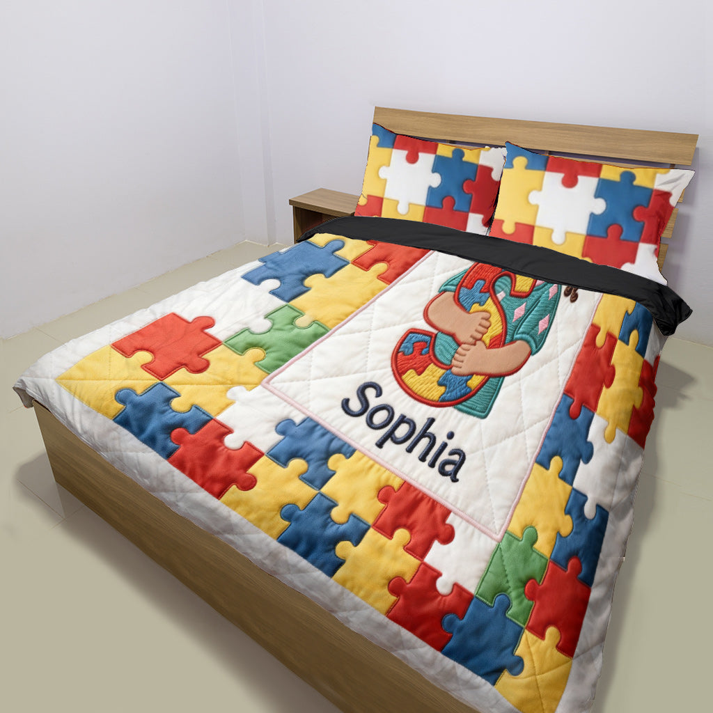 Autism Letter - Personalized Autism Awareness Bedding Set