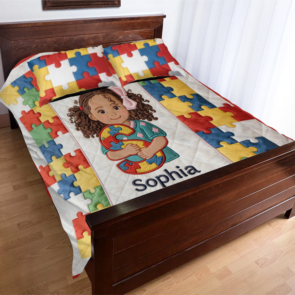 Autism Letter - Personalized Autism Awareness Bedding Set