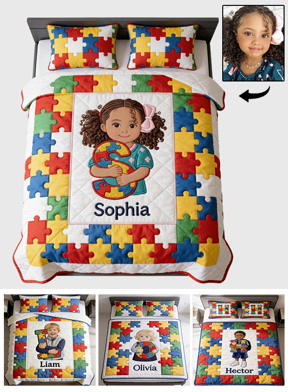 Autism Letter - Personalized Autism Awareness Bedding Set