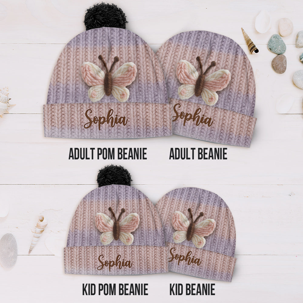 Beautiful Butterfly - Personalized Butterfly Beanie Hat