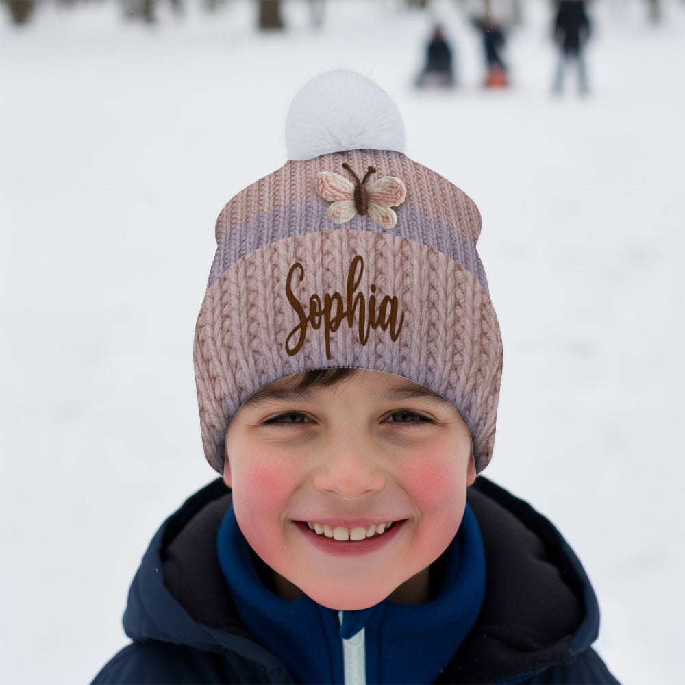 Beautiful Butterfly - Personalized Butterfly Beanie Hat