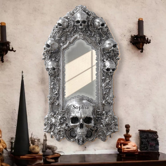Skullgate Mirror - Personalized Skull Wall Hanging Mirror