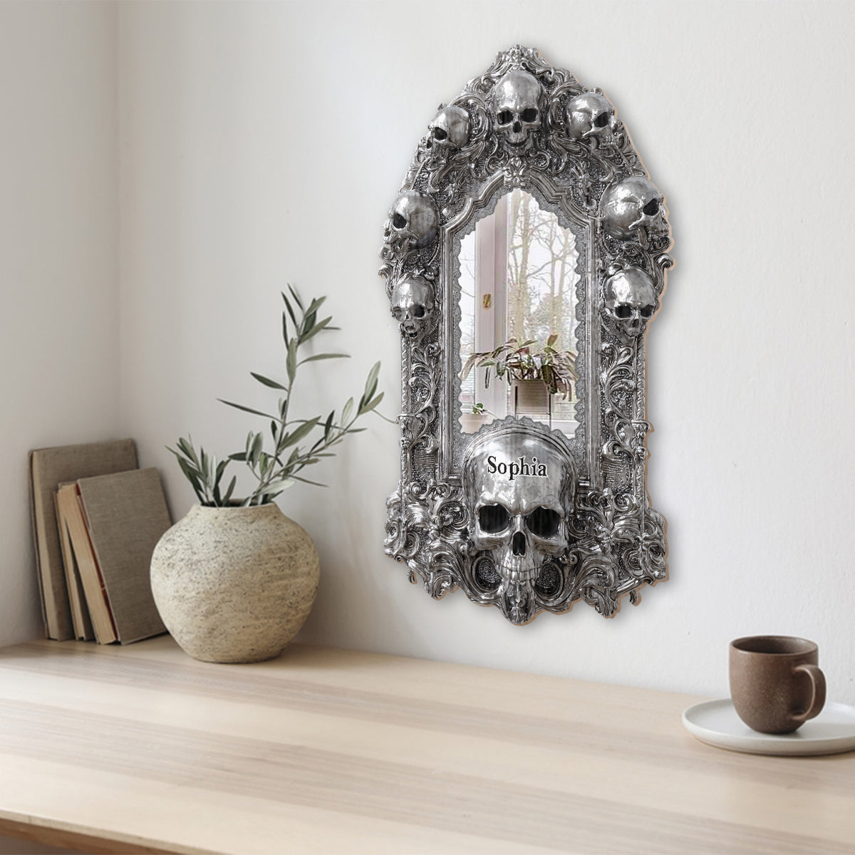 Skullgate Mirror - Personalized Skull Wall Hanging Mirror