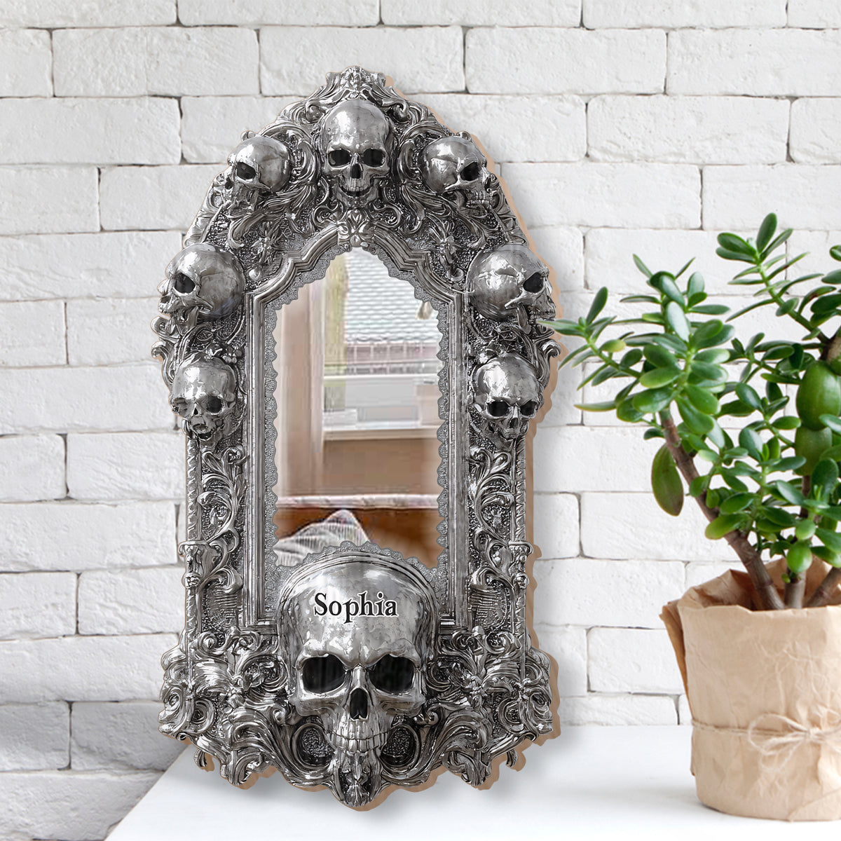 Skullgate Mirror - Personalized Skull Wall Hanging Mirror