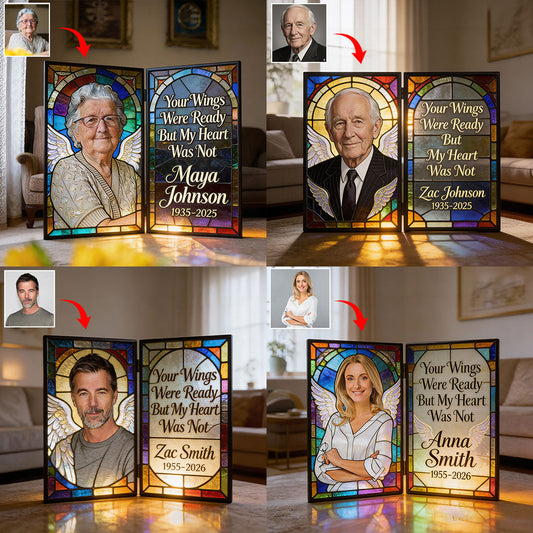 Your Wings Were Ready - Personalized Memorial Acrylic Diptych