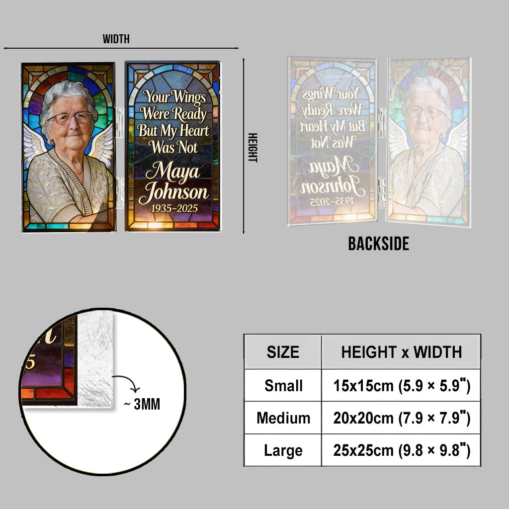 Your Wings Were Ready - Personalized Memorial Acrylic Diptych