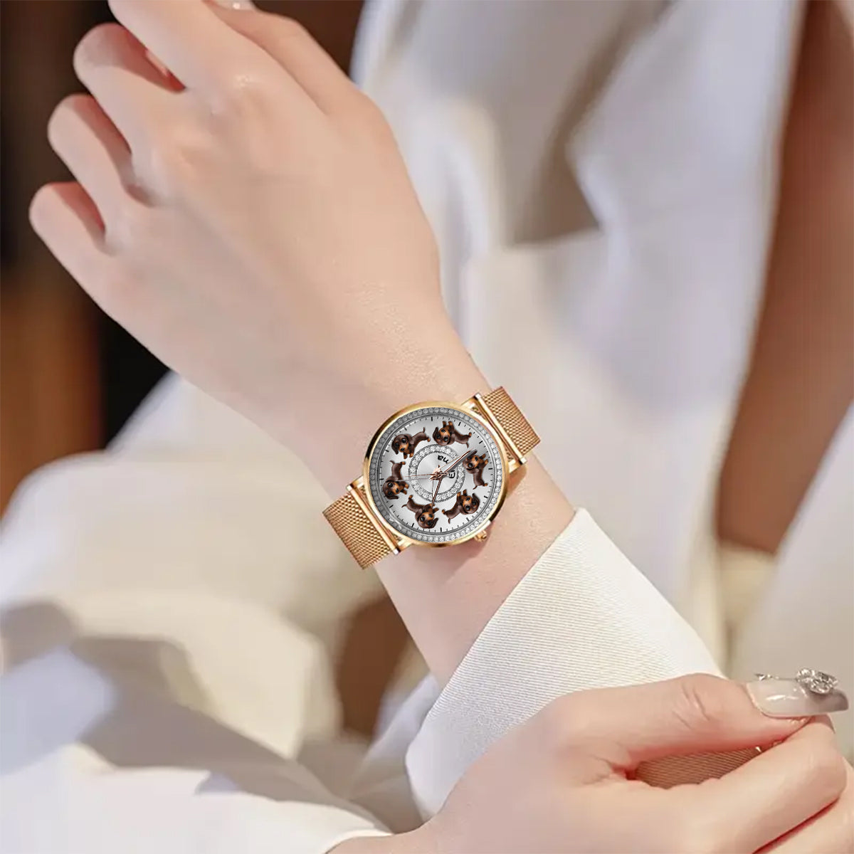 I Love My Dogs - Personalized Dog Women Hand Watch