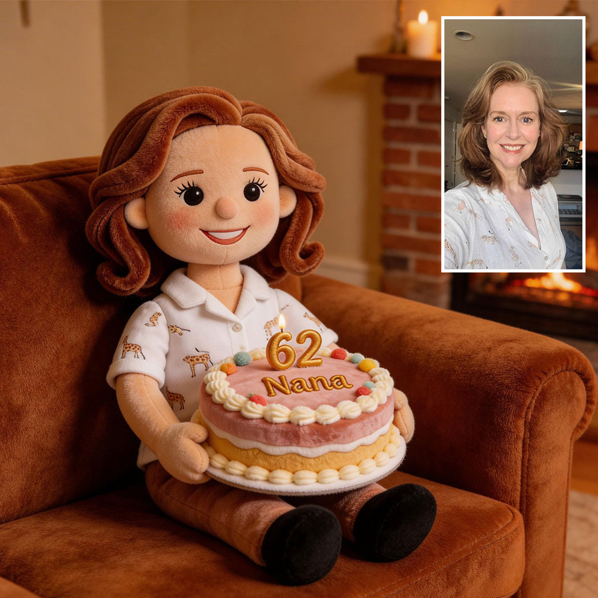 Custom Any Photo - Personalized Birthday Premium Faux Fur Pillow