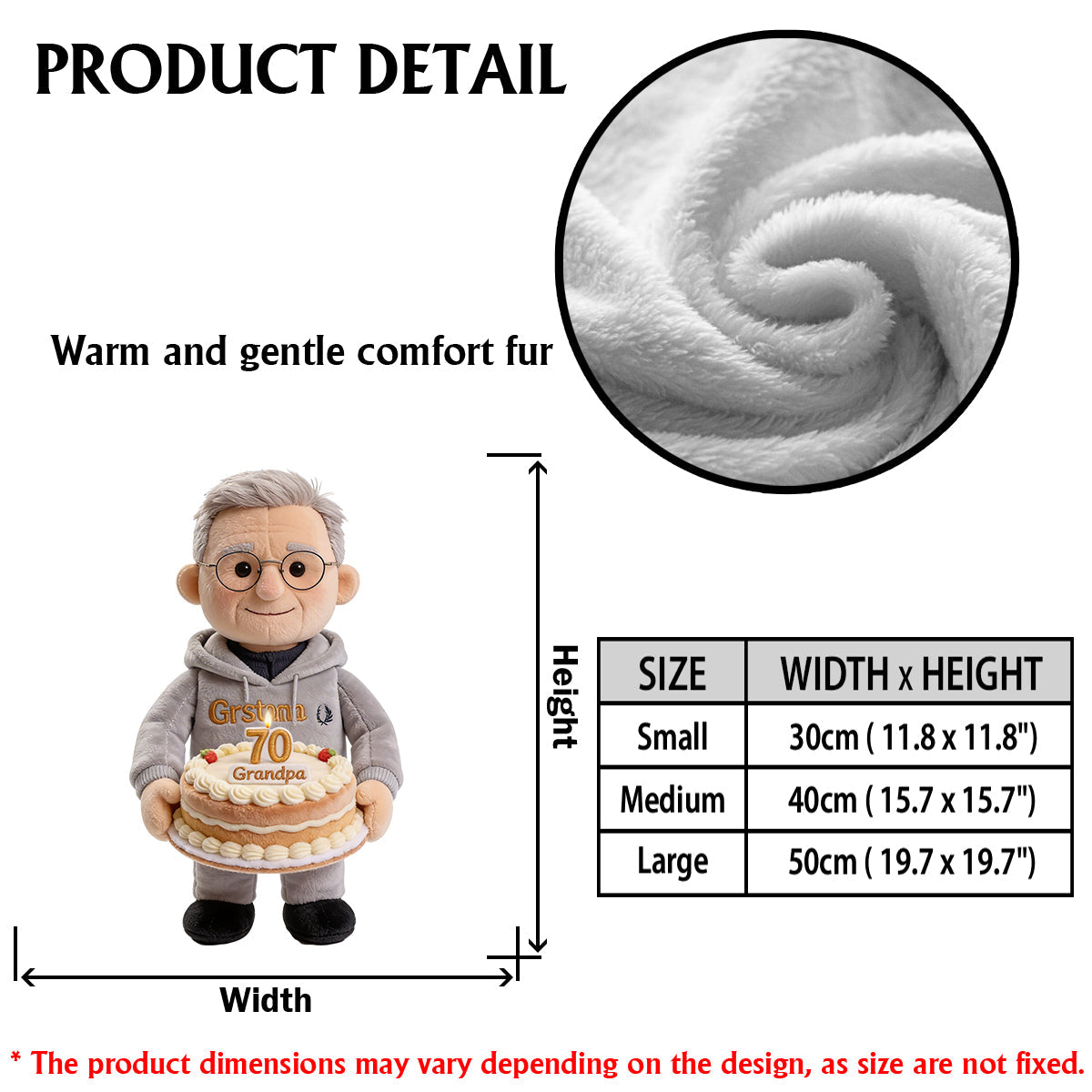 Custom Any Photo - Personalized Birthday Premium Faux Fur Pillow