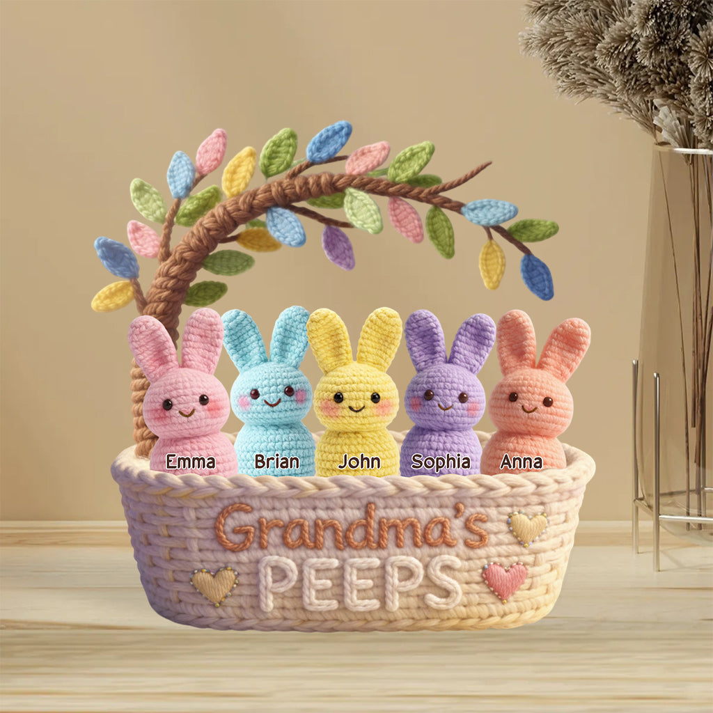 Grandma's Peeps - Personalized Grandma Custom Shaped Acrylic Plaque