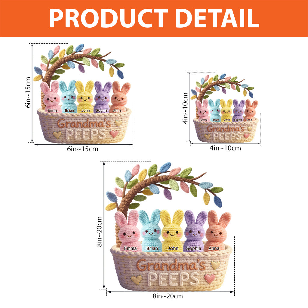 Grandma's Peeps - Personalized Grandma Custom Shaped Acrylic Plaque