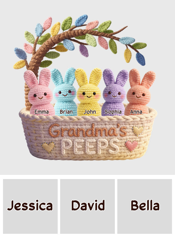 Grandma's Peeps - Personalized Grandma Custom Shaped Acrylic Plaque