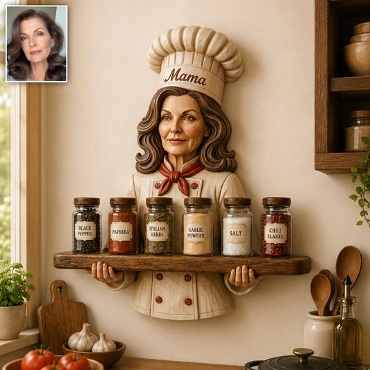 Love Cooking - Personalized Cooking Wooden Floating Shelf