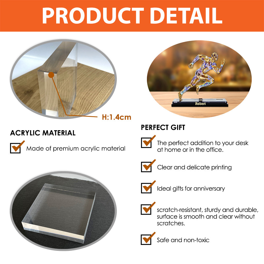 Luxury Creative Running Figurine Decoration Abstract - Personalized Running Custom Shaped Acrylic Plaque