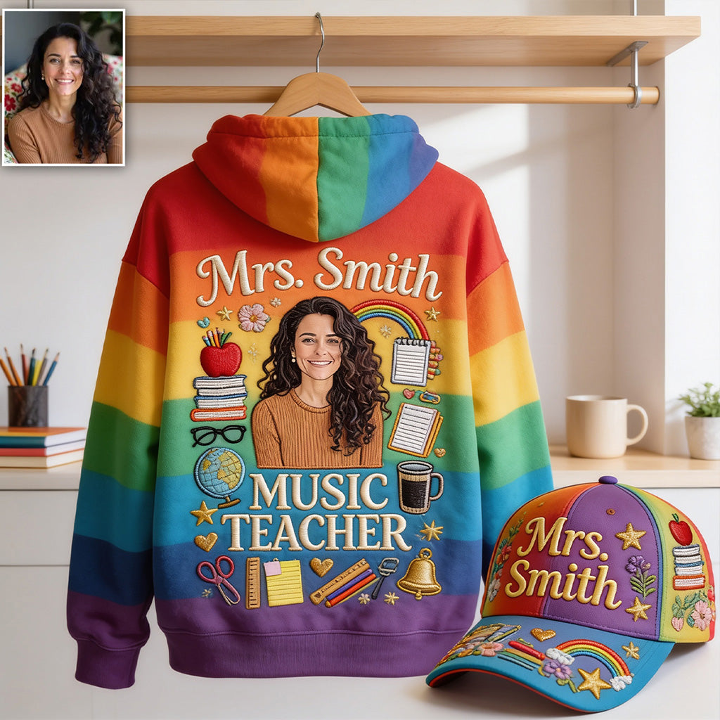 Back To School - Personalized Teacher All Over Print Hoodie & Classic Cap