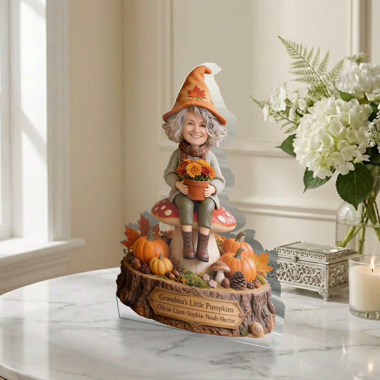 Daffodil Gnome - Personalized Grandma 2-Side Printed Acrylic Plaque