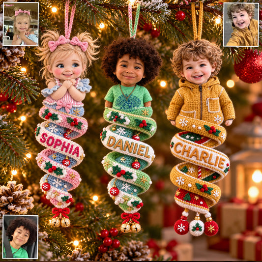 Kid Christmas Gift - Personalized Kid Plush Ornament