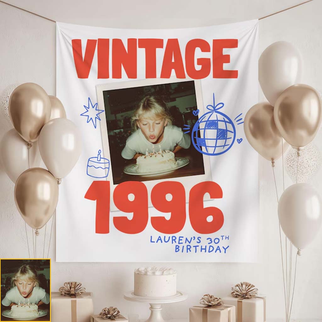 Birthday Gift - Personalized Birthday Wall Tapestry