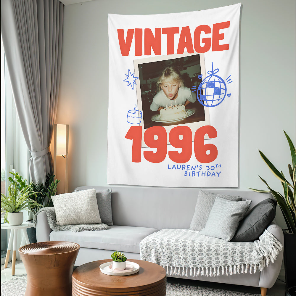 Birthday Gift - Personalized Birthday Wall Tapestry