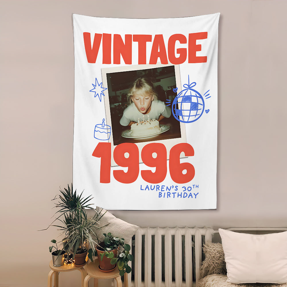 Birthday Gift - Personalized Birthday Wall Tapestry