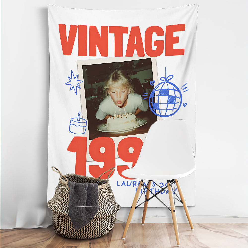 Birthday Gift - Personalized Birthday Wall Tapestry