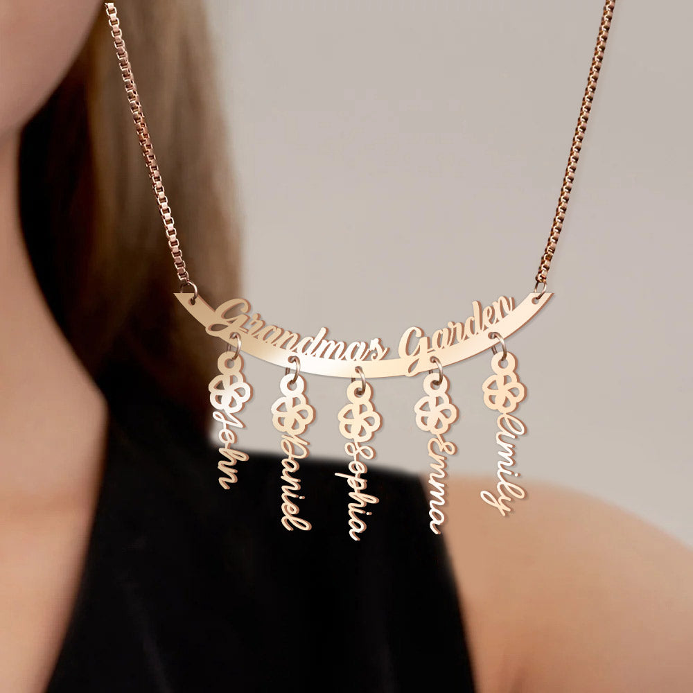 Grandma's Garden - Personalized Grandma Necklace with Charms