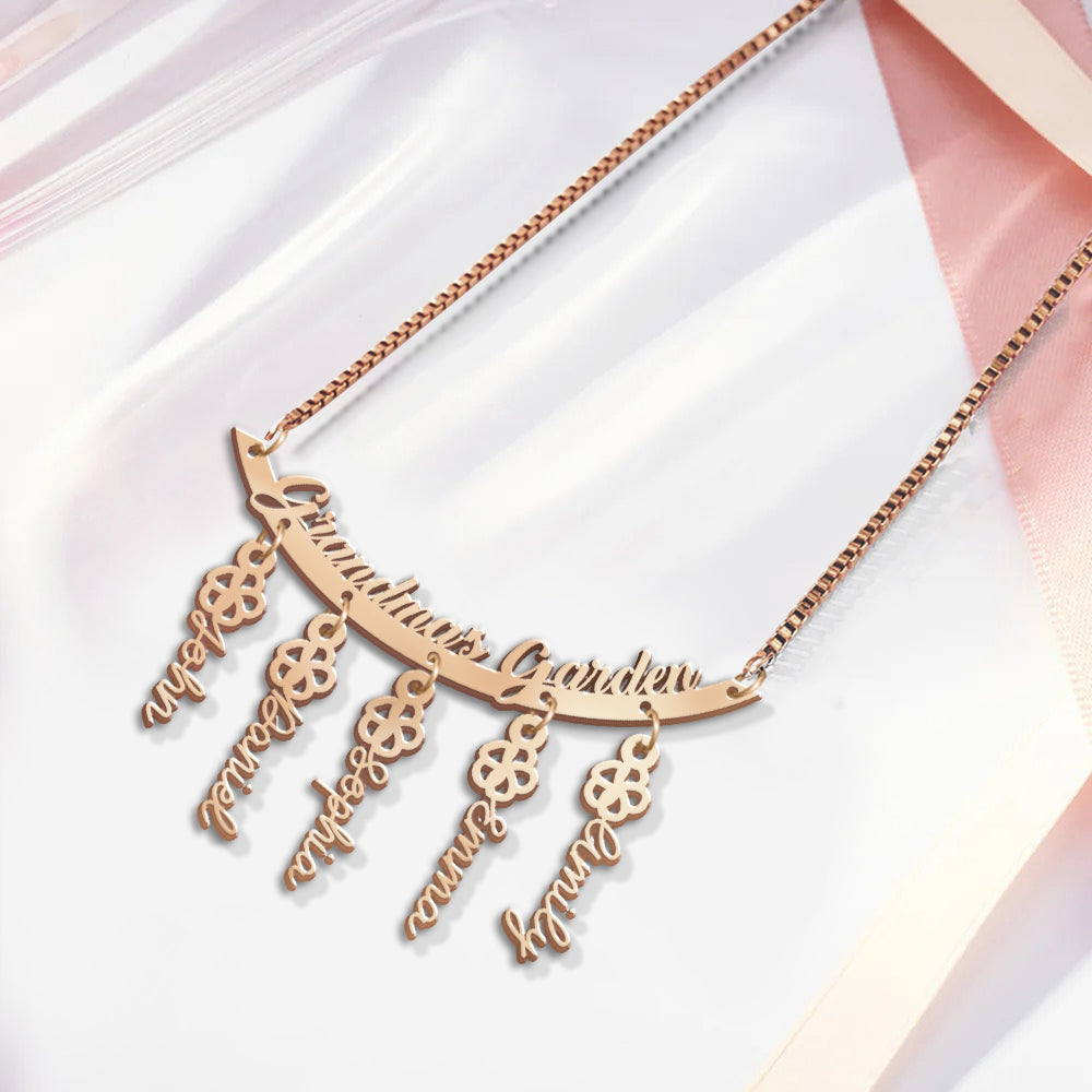 Grandma's Garden - Personalized Grandma Necklace with Charms