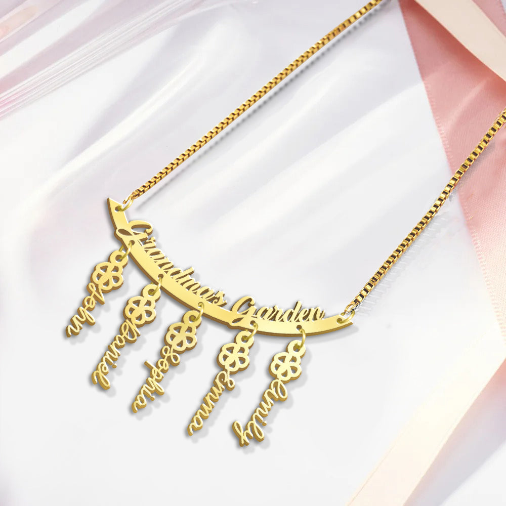 Grandma's Garden - Personalized Grandma Necklace with Charms