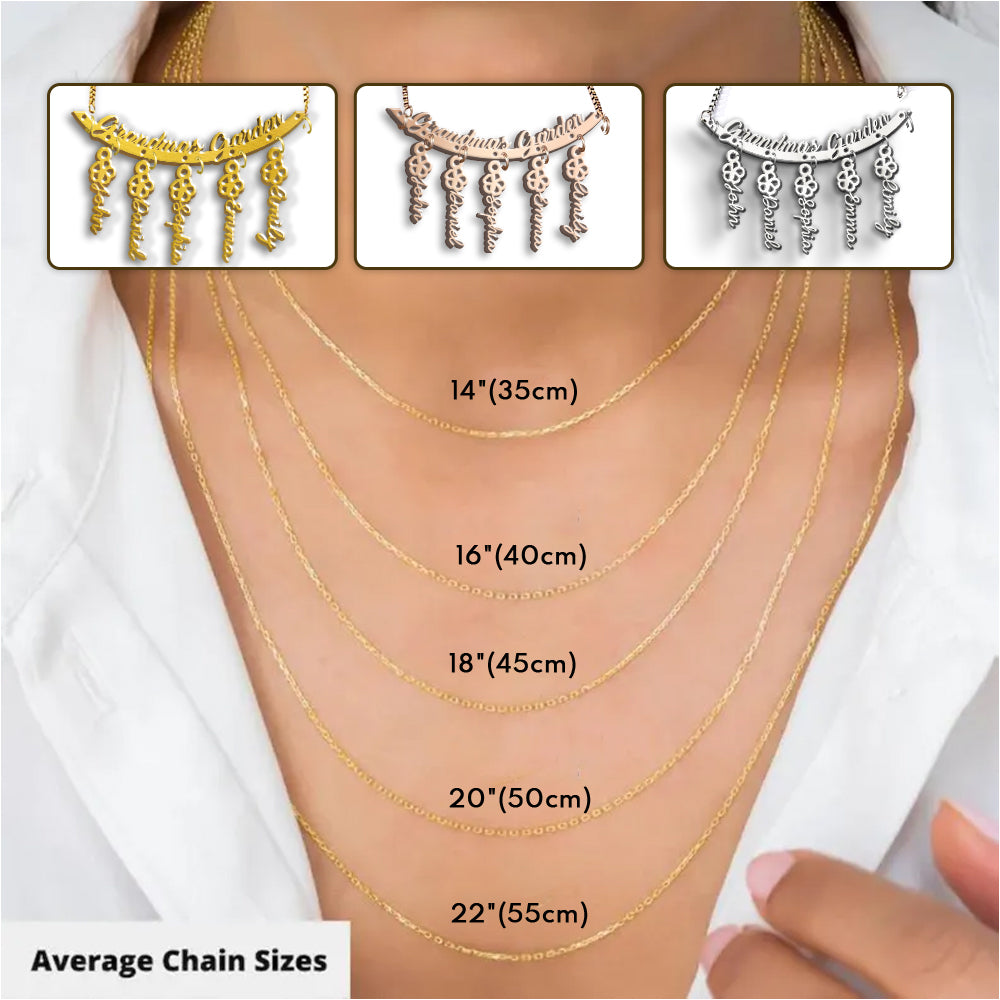 Grandma's Garden - Personalized Grandma Necklace with Charms