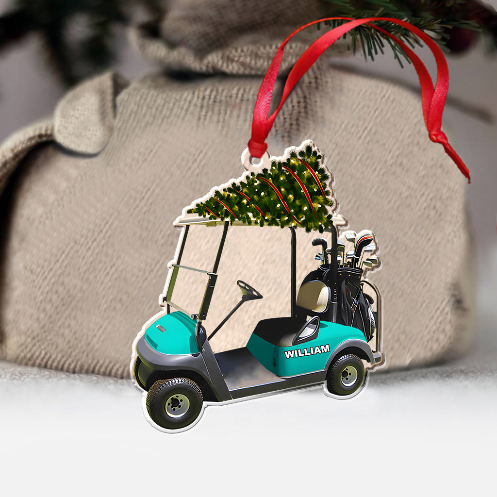 Funny Golf Cart - Personalized Golf Transparent Ornament