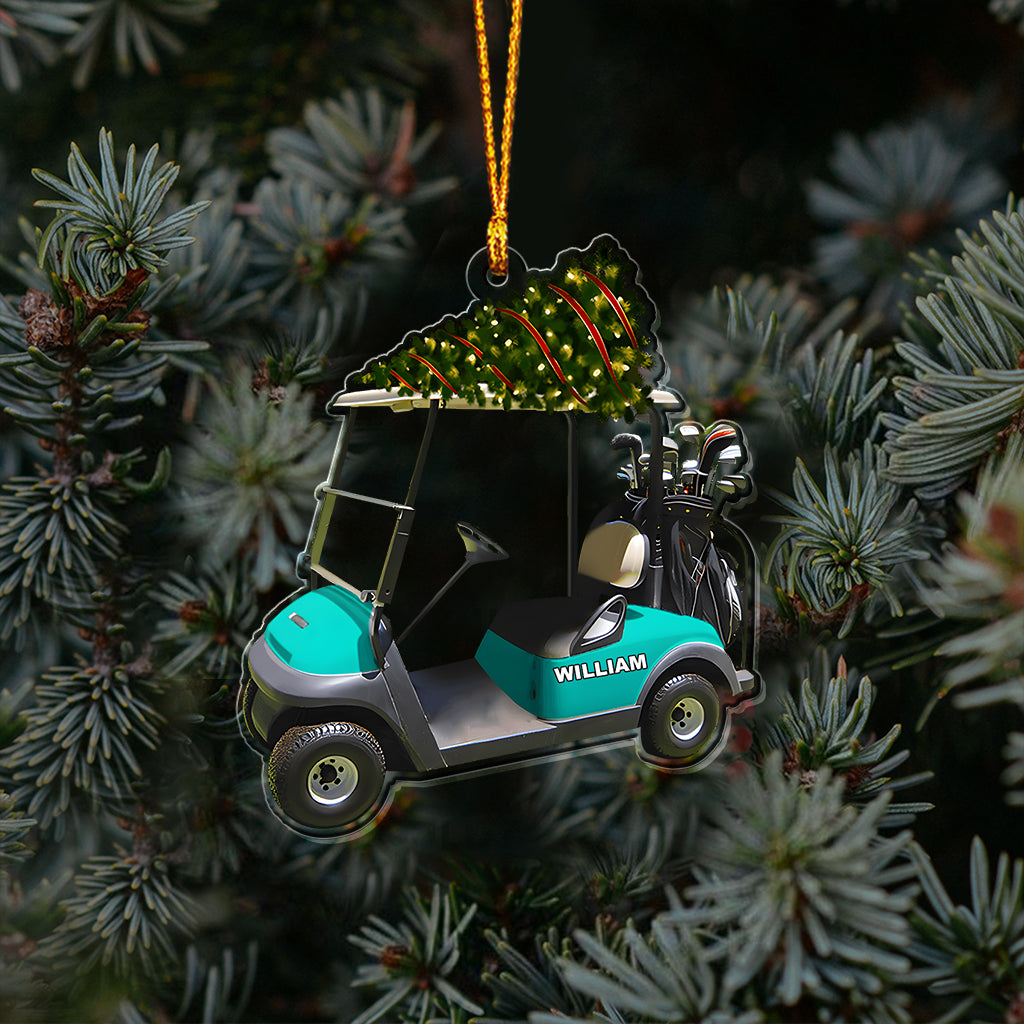 Funny Golf Cart - Personalized Golf Transparent Ornament