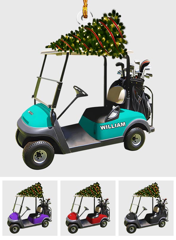 Funny Golf Cart - Personalized Golf Transparent Ornament