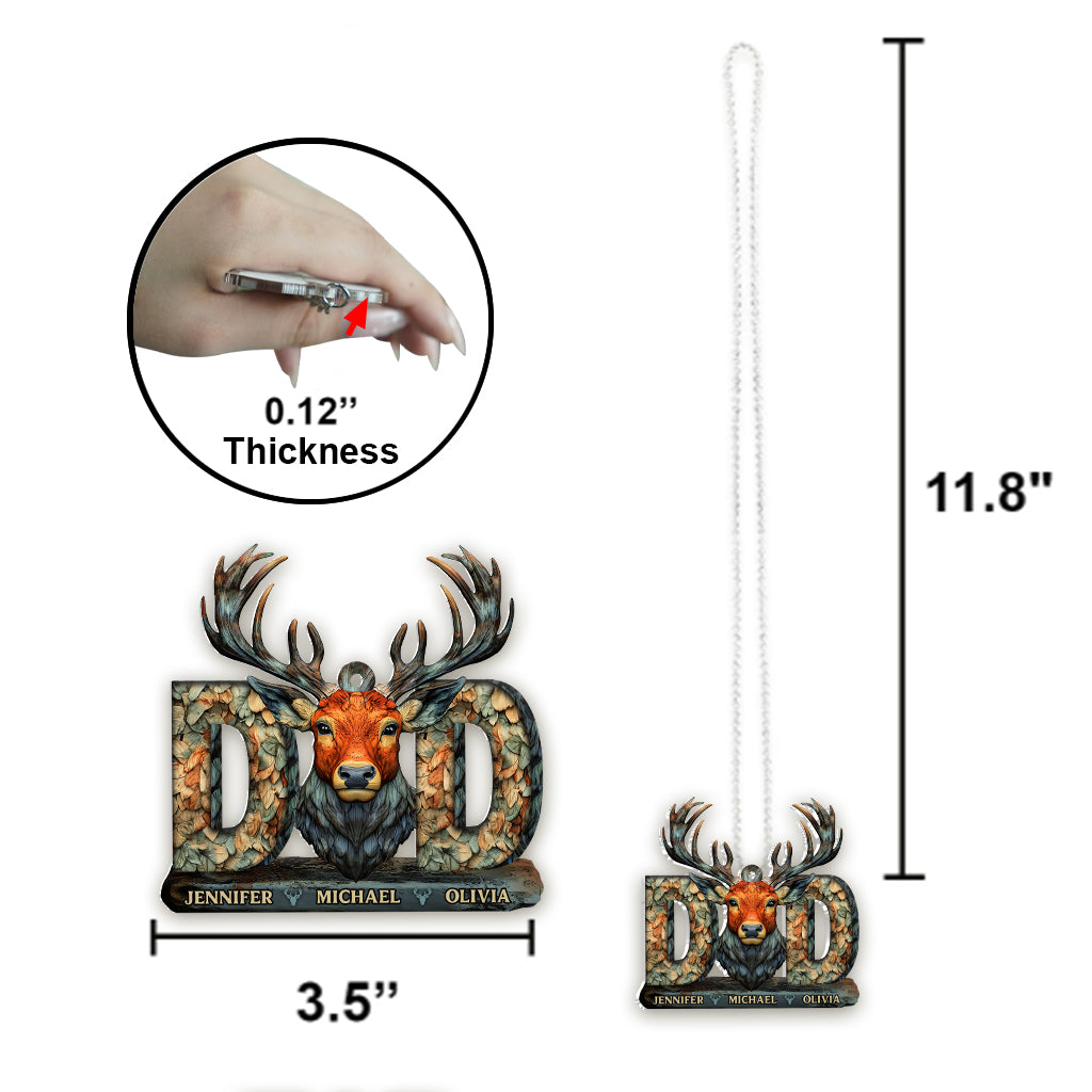 Hunting Dad - Personalized Hunting Car Ornament