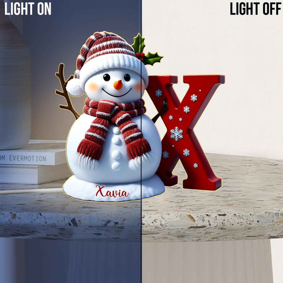 Merry Christmas - Personalized Family Acrylic LED Night Light