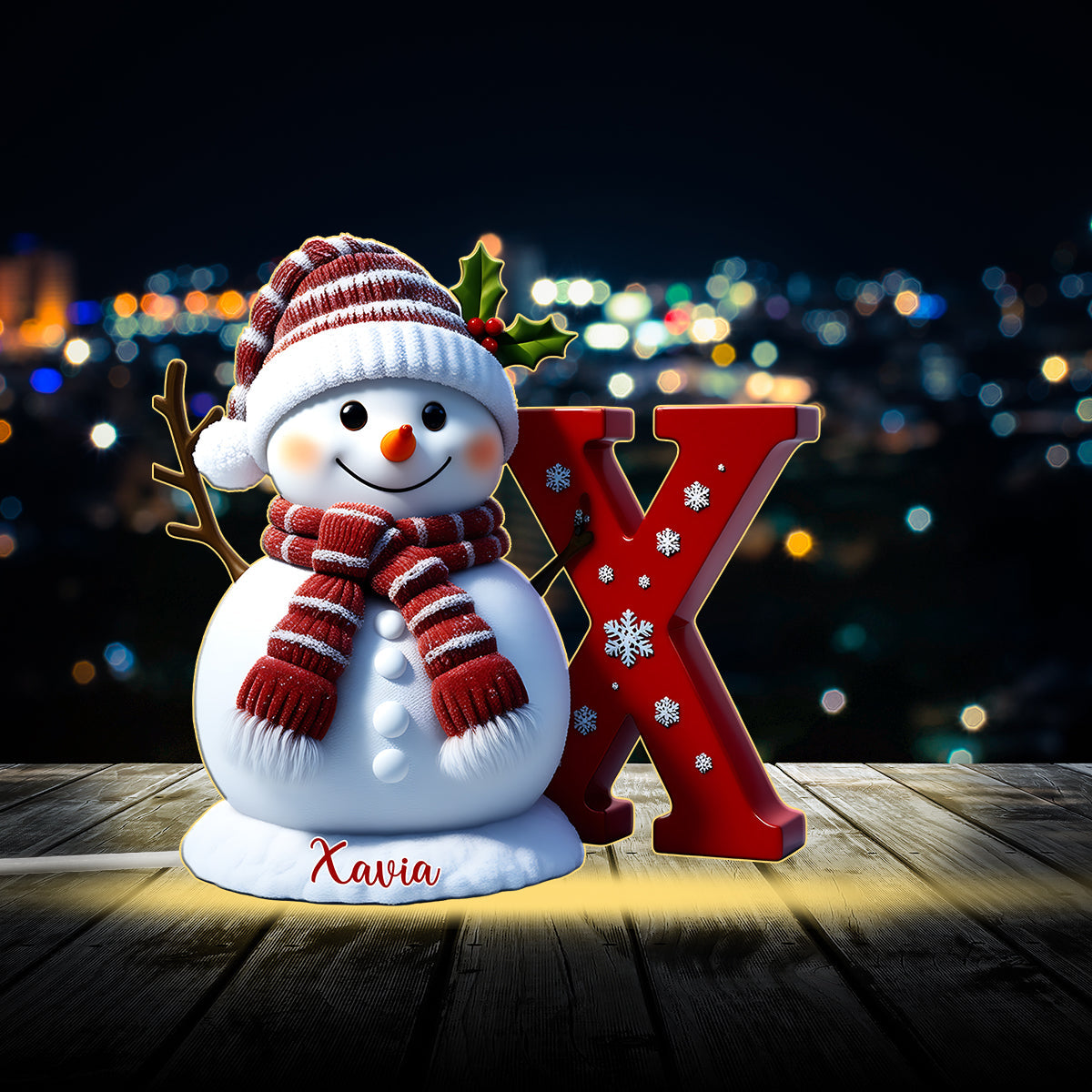 Merry Christmas - Personalized Family Acrylic LED Night Light