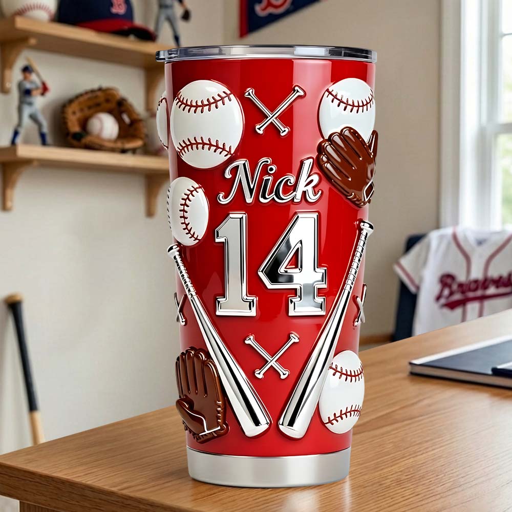 Love Baseball - Personalized Baseball Tumbler