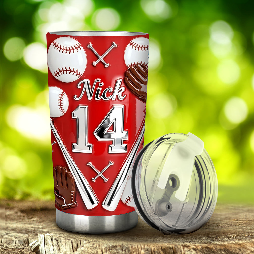 Love Baseball - Personalized Baseball Tumbler