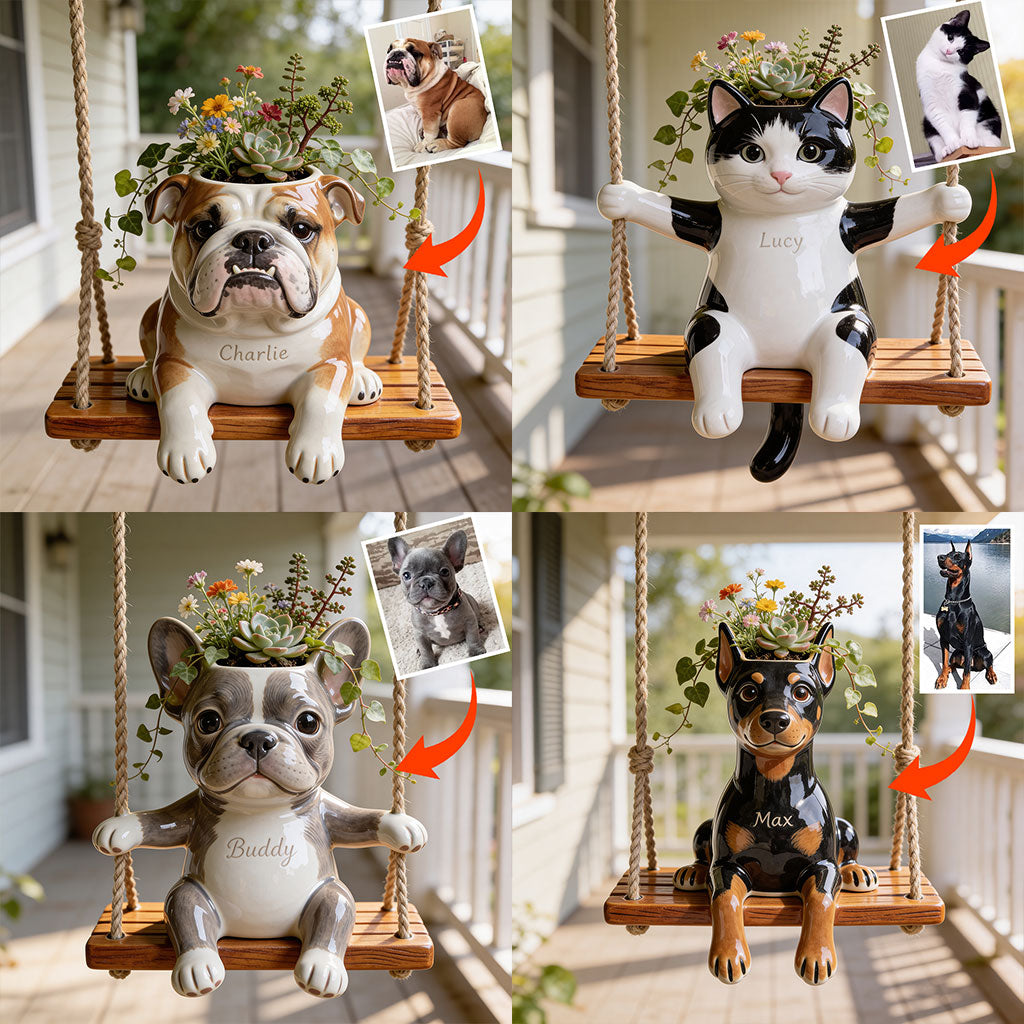 Custom Any Photo - Love My Pet - Personalized Dog Acrylic Pot