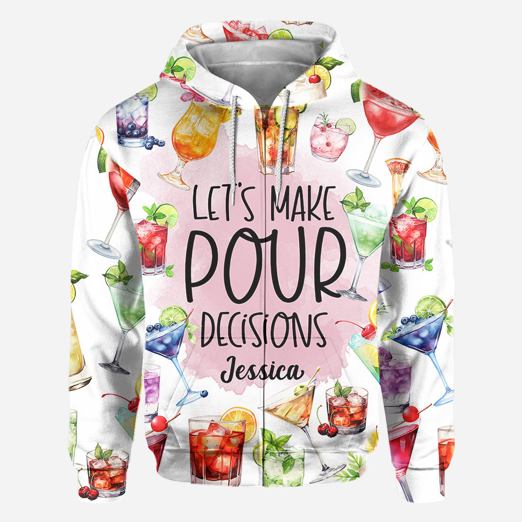Let's Make Pour Decisions - Personalized Cocktail All Over Shirt