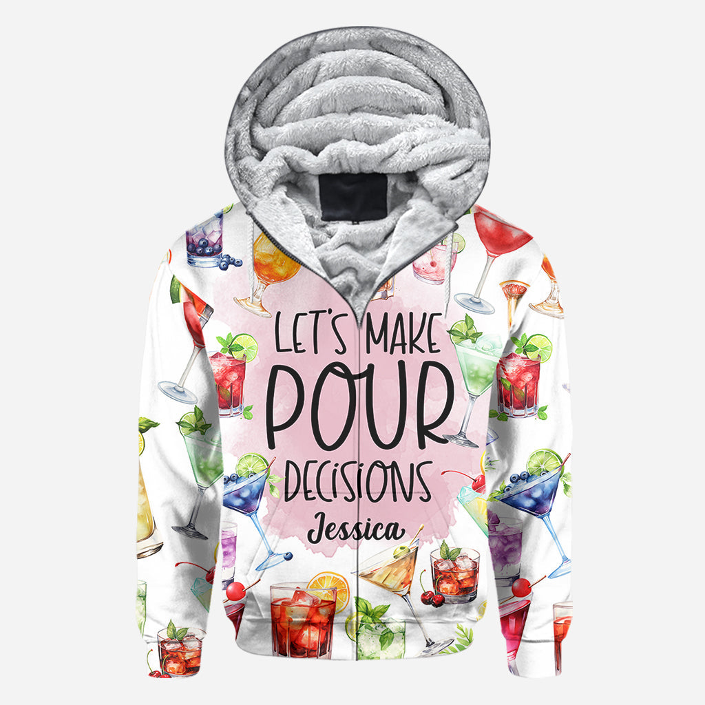 Let's Make Pour Decisions - Personalized Cocktail All Over Shirt