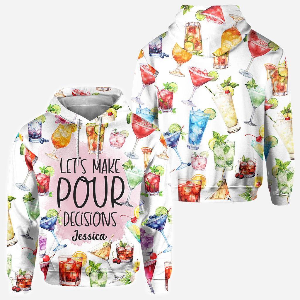 Let's Make Pour Decisions - Personalized Cocktail All Over Shirt